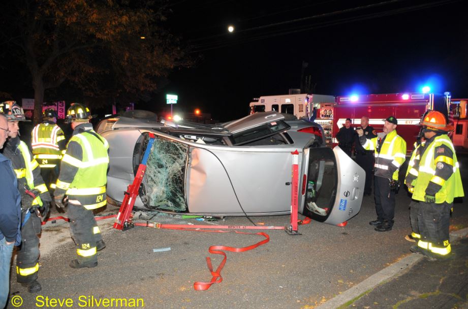 Car Overturns in Jericho Turnpike Crash The Huntingtonian