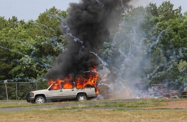 Fireworks in Vehicle