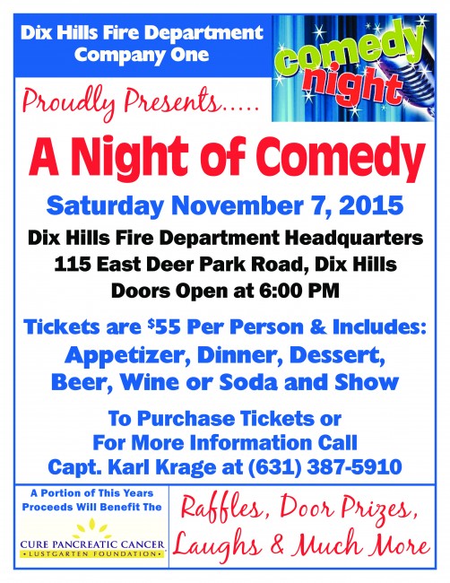 ComedyFlyerDIXHillsFire