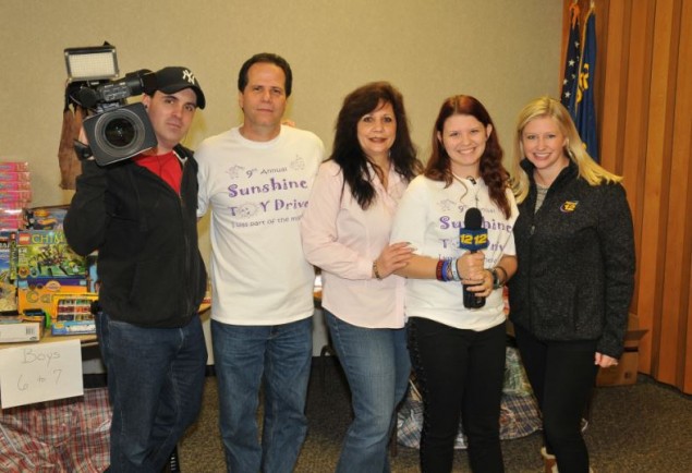 News 12-Dave Rahner, Mike,Hope and Victoria Plumitallo, News 12 Jackie Lukas. 