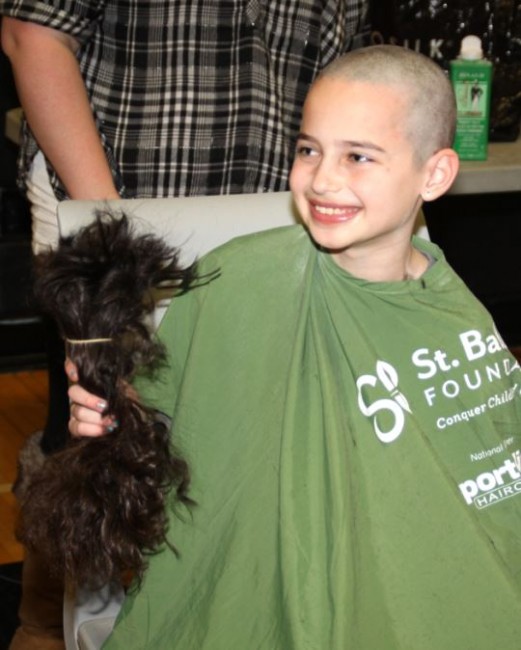 Julia Slippen,after. Stylist is Commack graduate Nicole Abbate, who volunteers every year.