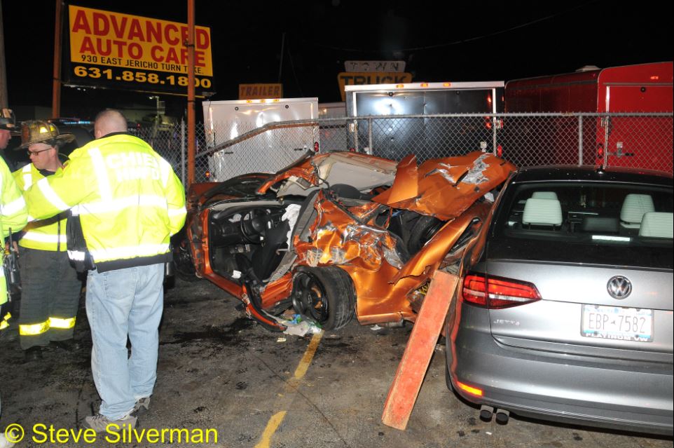 Huntington Manor Fire Department Rescues Driver Trapped in Crash on