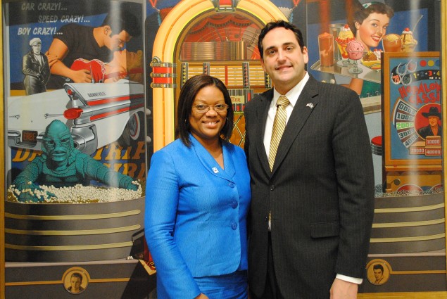 (L-R) Tameika Grant and Lupinacci at the Heckscher Museum of Art