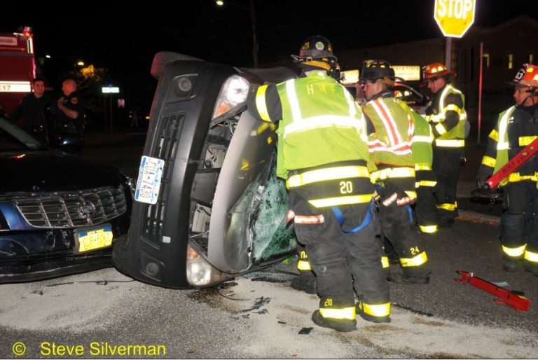 Car Overturns in Jericho Turnpike Crash The Huntingtonian