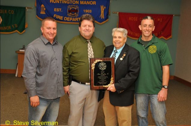Bayley with the Hook & Ladder Company officers