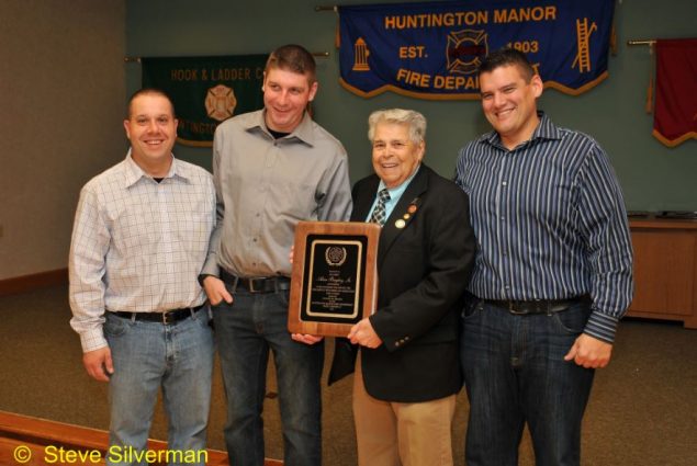 Bayley with Hose Company officers.